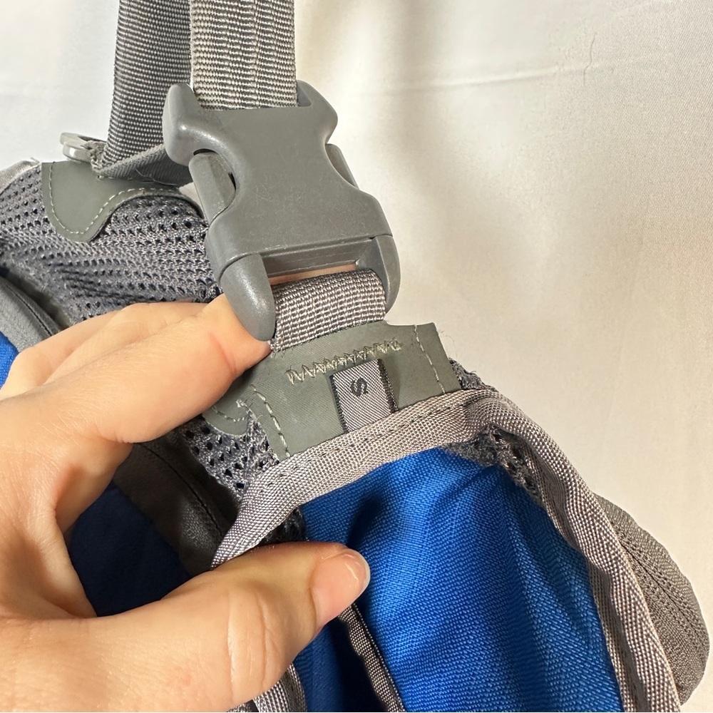 REI Dog Hiking Pack Nylon Saddlebag Harness Small Blue Gray Reflective Trim - Picture 10 of 16